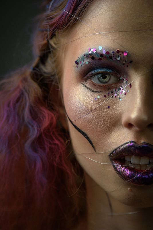 бьюти, гламур, макияж, прическа, глаза, модель, красота, beauty, makeup, close-up  фото превью