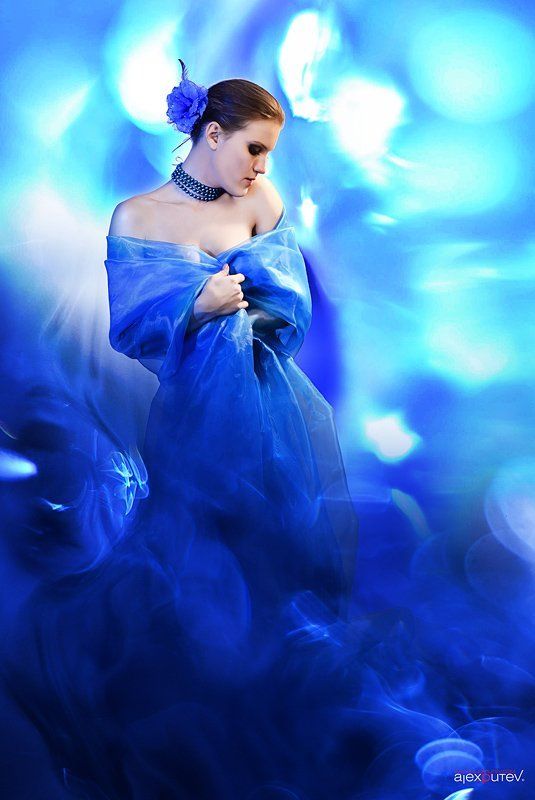 aphrodite,блики, девушка, синий, студия Aphrodite фото превью