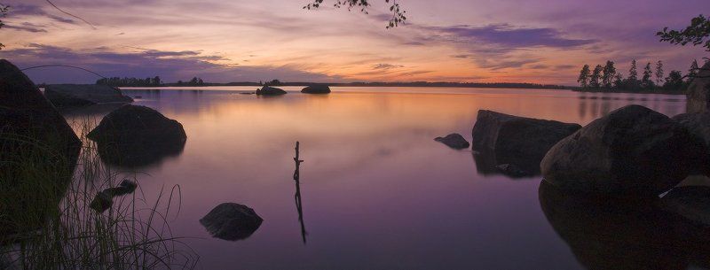 вуокса, озеро, закат, вечер Не спится фото превью