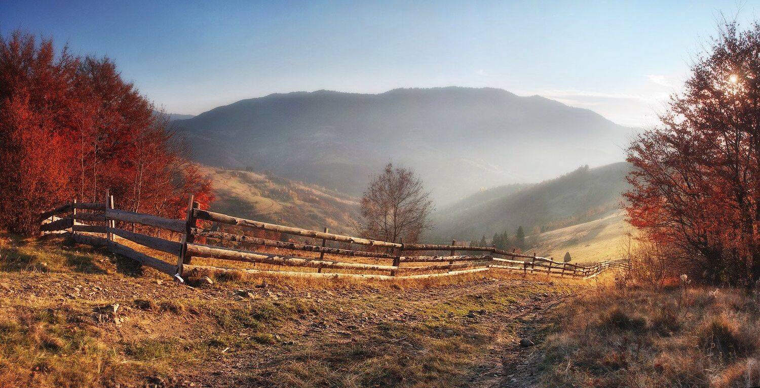 карпаты, осень, закат, autumn, sunset, Алексей Угальников