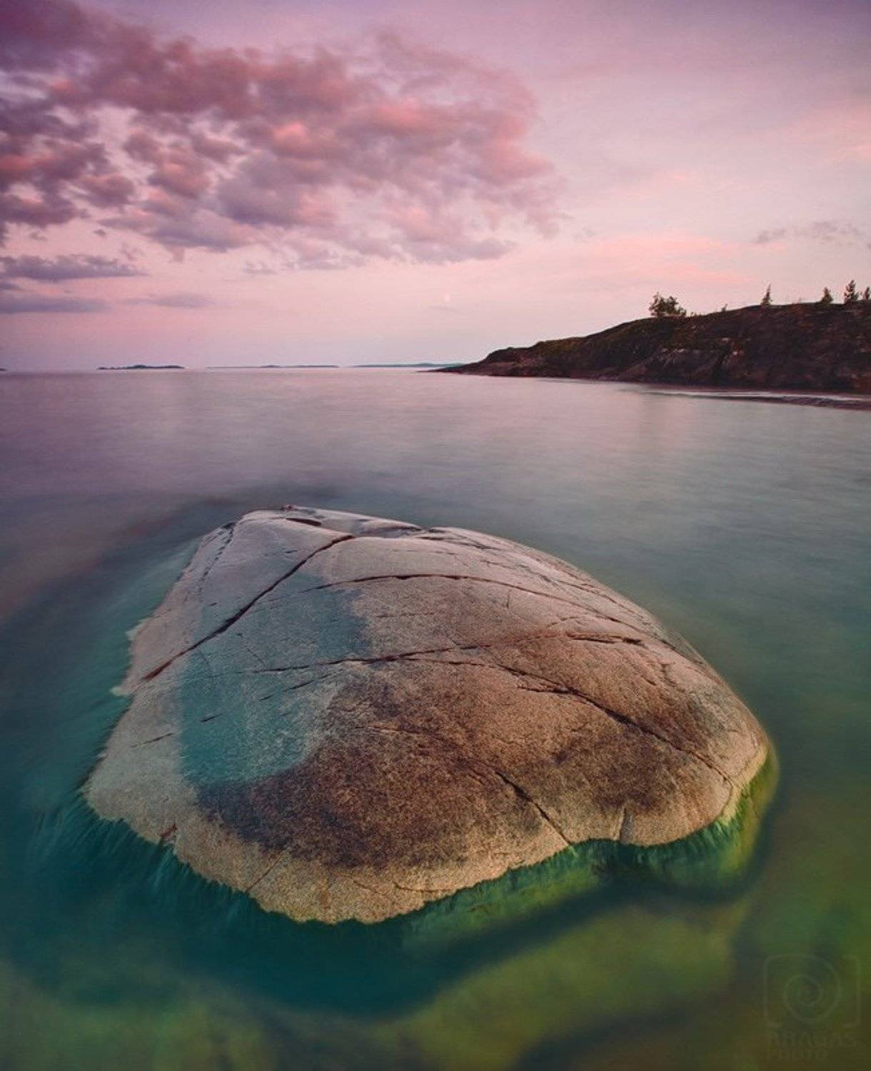 камень, гранит, черепаха, карелия, ладога, озеро, Кирилл Брага