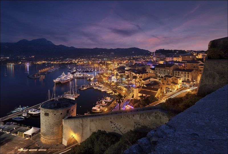 corsica, corse, calvi, france, корсика, кальви, франция Calvi : nightfall фото превью