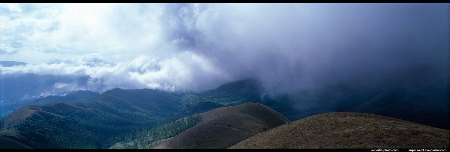 мунар, индия, горы, облака, небо, Павел Супрун