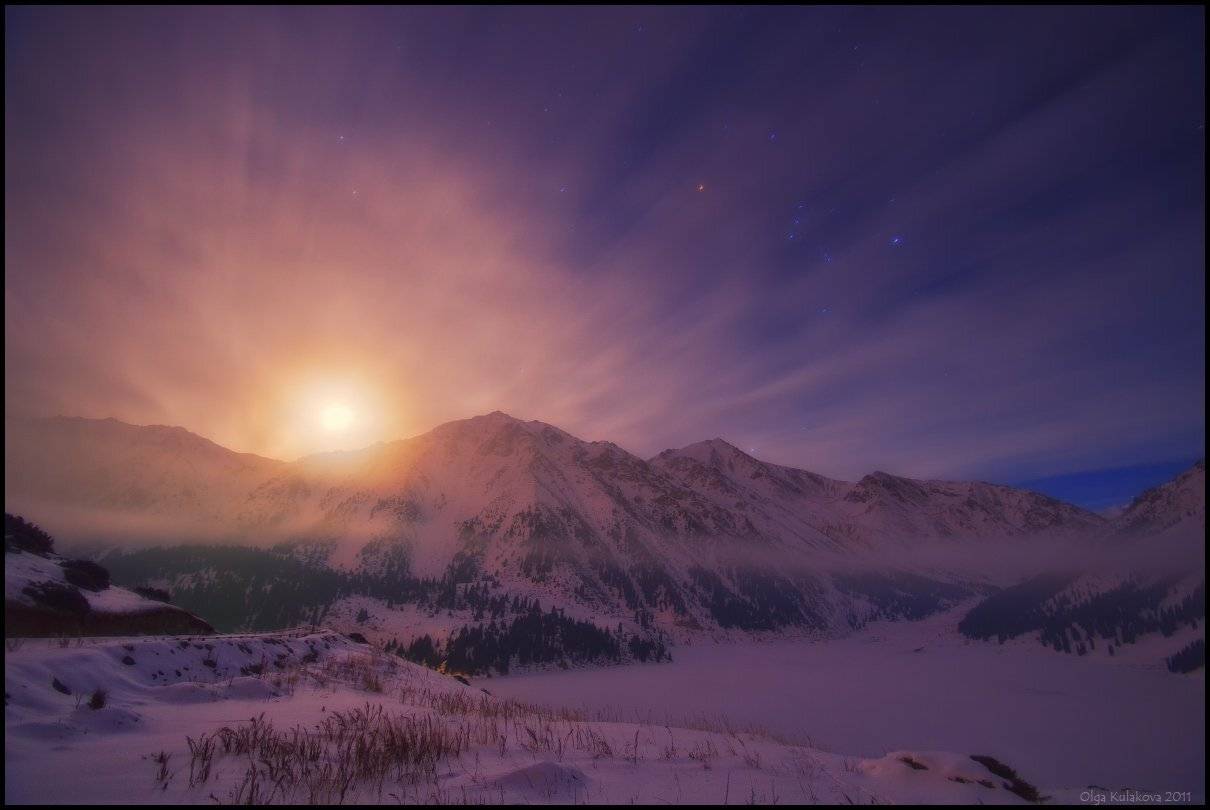 ночь, болшое, алматинское, озеро, бао, Ольга Кулакова