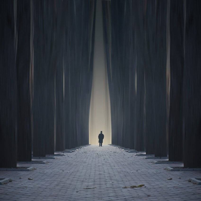 man, forest, tree, walk, sun, future, Caras Ionut