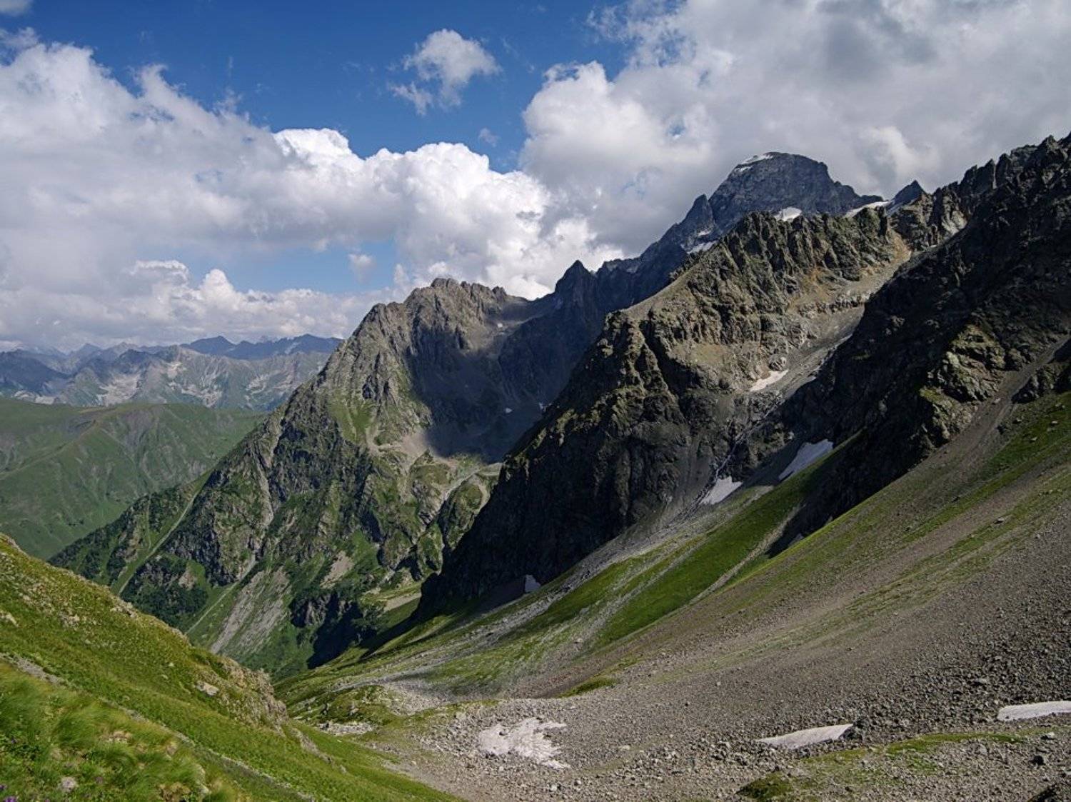 горы, небо, облака, вершины, Арсен Алабердов