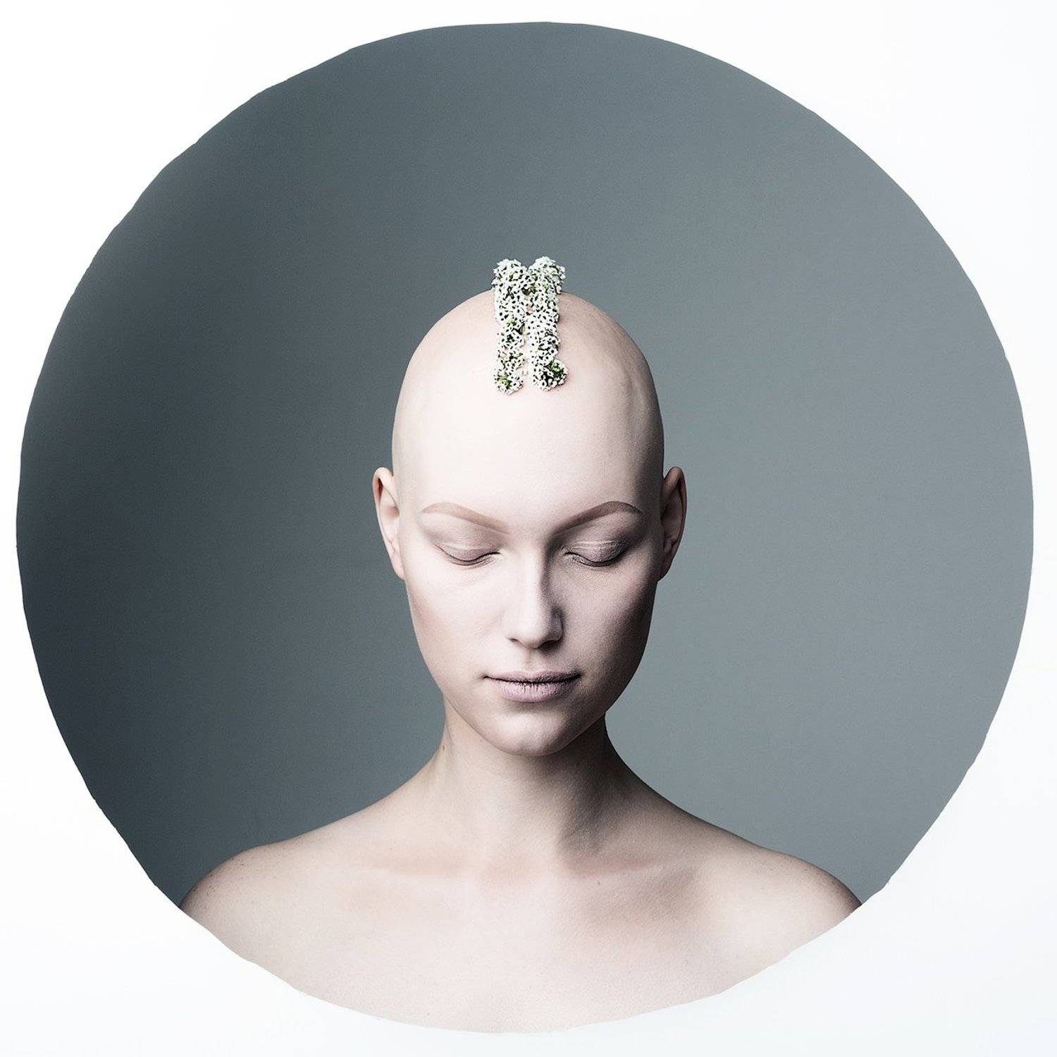 алопеция, круг, цветы, без волос, волосы, глаза, инопланетянин, инопланетянка, девушка, красивая, нестандартная красота, необычная, Дарья Комарова