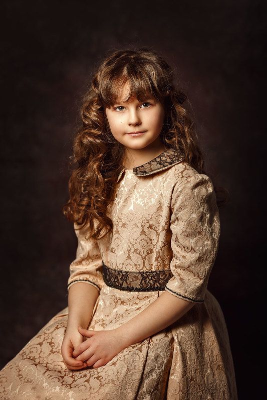 портрет, классический, свет, цвет, девочка, студицйный портрет, Портрет девочки фото превью