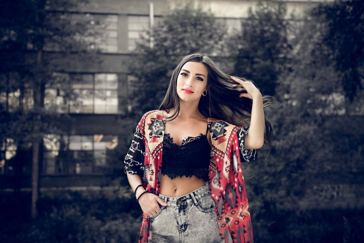 Portrait, street, model, Jiri Kuchar