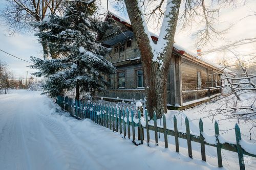 Зимой в деревне