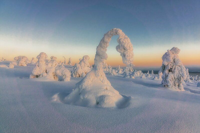 Снежные фигуры в парке Riisitunturi -3. 