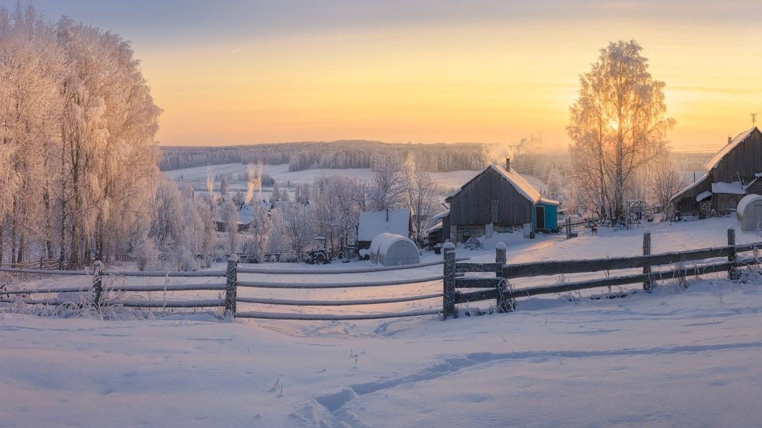 зима, изгородь, снег, всехсвятское, Дмитрий Медянцев