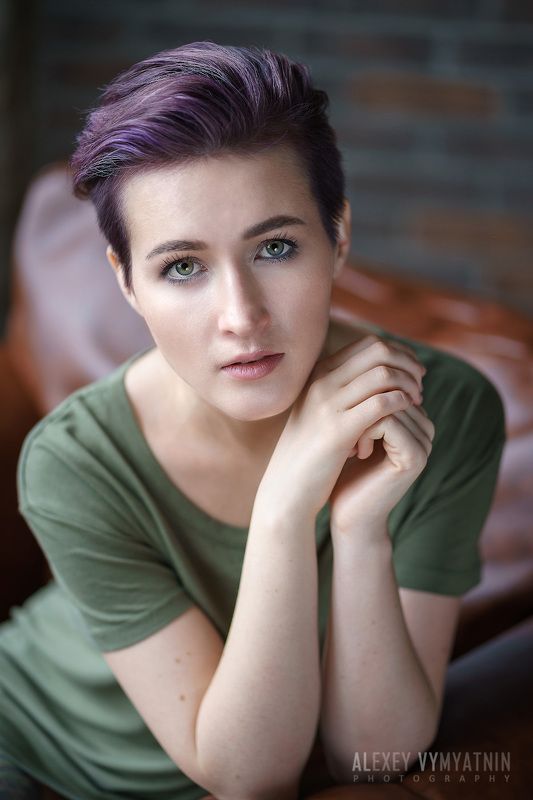 studio, portrait, posing, natural light, студия, портрет Настя фото превью