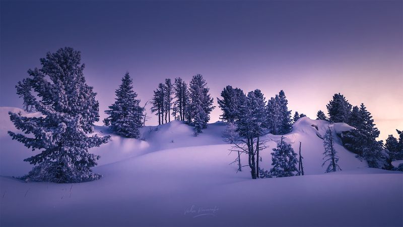 Снежные узоры гор Алтая. Семинский перевал фото превью