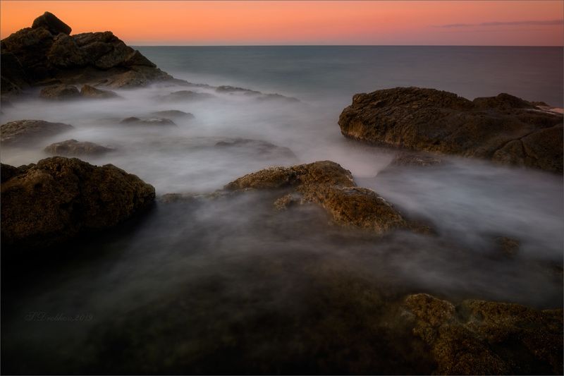 закат, зима, скалы, море,пейзаж До того как мечтать фото превью