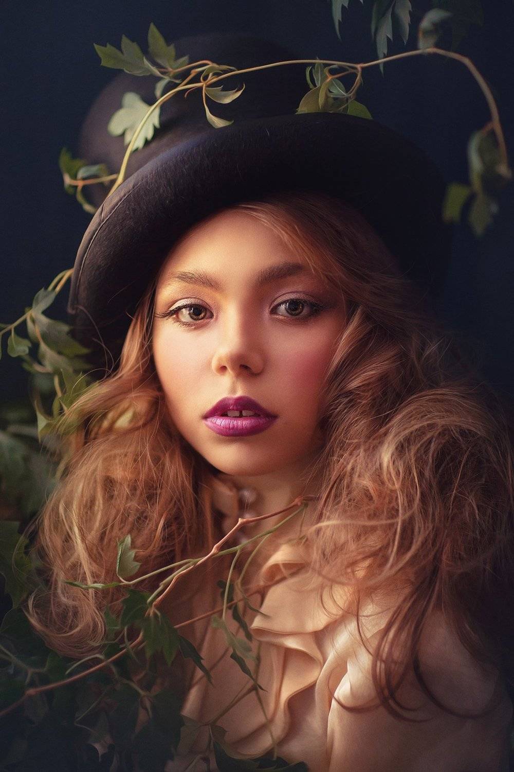 девочка, шляпа, шляпник, лес, сказка, растения, красивая , Настя Саврицкая