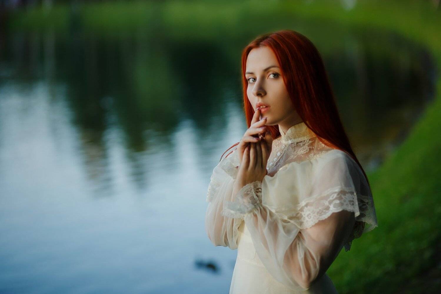 портрет рыжая веснушки девушка, Marie Dashkova