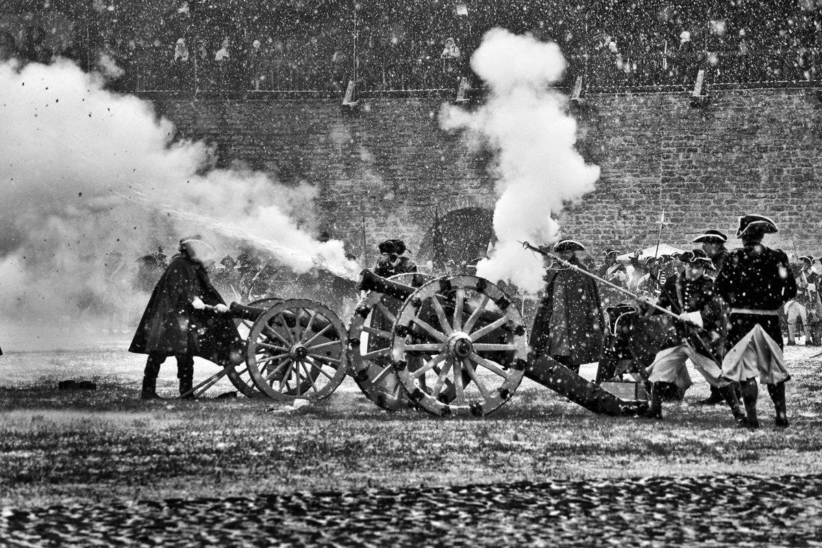 реконструкция, бой, пушки, чб, нарва, апатиты, Николай Смоляк