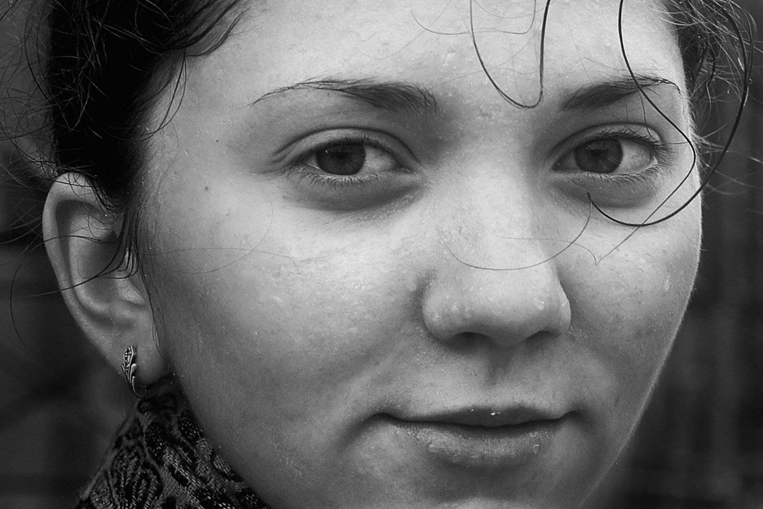 портрет, девочка, глаза, взгляд, чб, апатиты, спб, Николай Смоляк