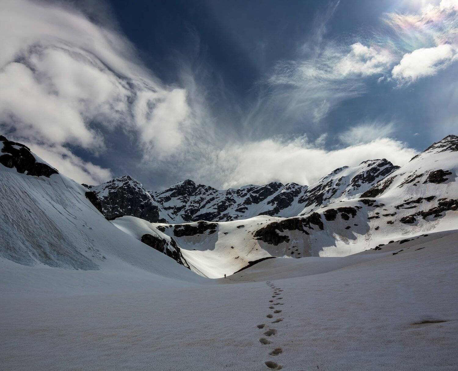 горы, облака, кавказ, Эстелла