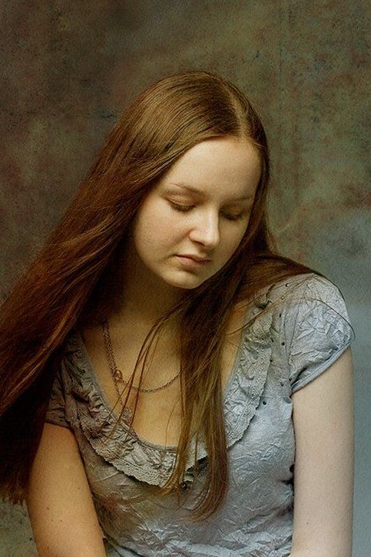 портрет,грустной,девушки Светлая грусть... фото превью