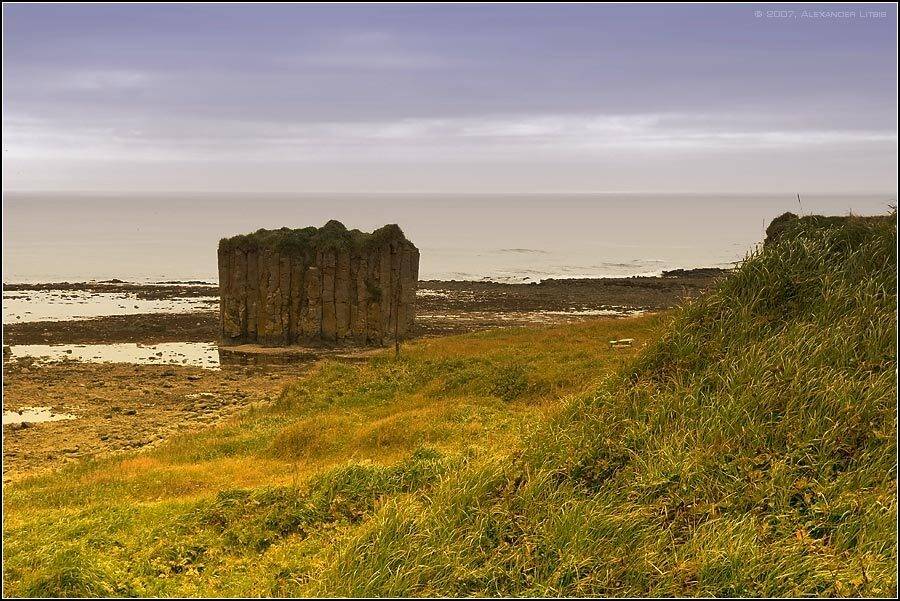 океан,горизонт,кекур,трава,беринга,командоры, Александр Лицис