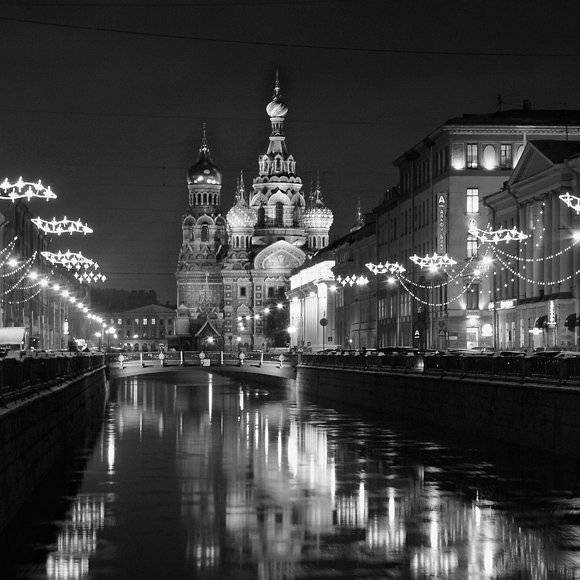 спас,  спб, вечерний город, канал грибоедова, отражение, Вячеслав Архипов