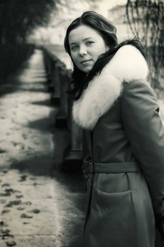 зима, девушка, Дима