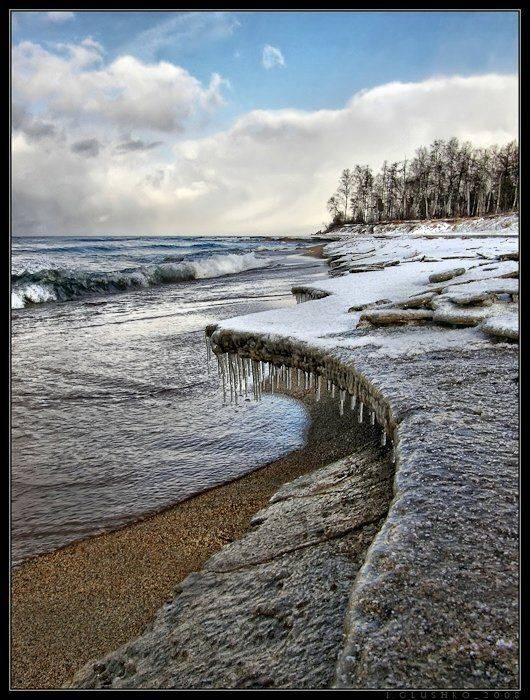 байкал, зима, лед, снег, берег, Игорь Глушко