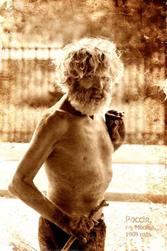 старик, город, взгляд,иринушка,кулешов, photoshop, ретушь, стилизация Взгляд из прошлого.... фото превью