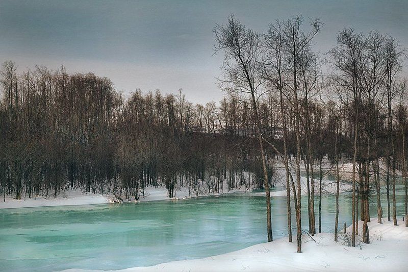 лёд, зима, река, дукча, магадан изумрудный лёд фото превью