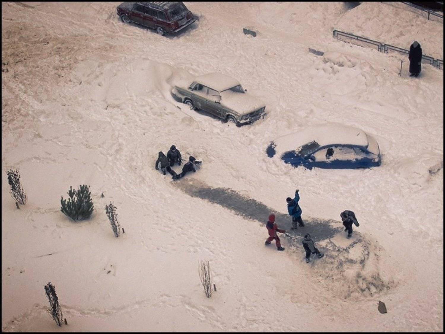 дети, двор, горка, tynez