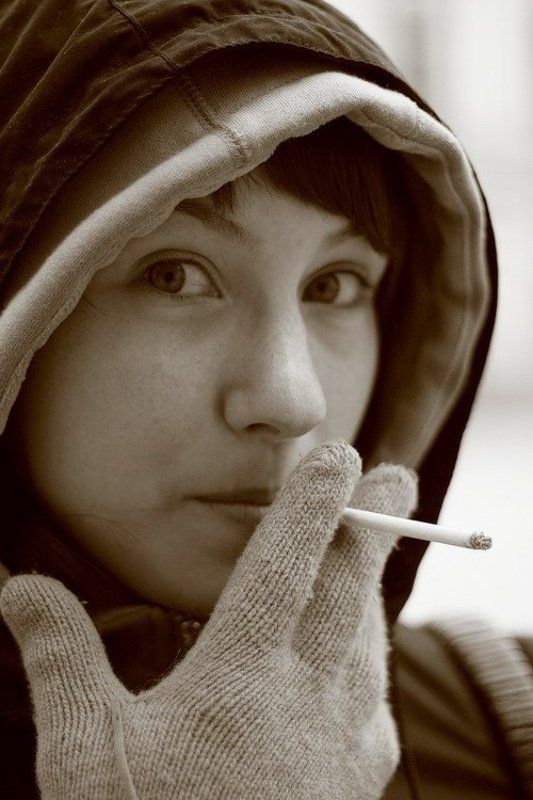 девушка, самара, портрет, сигарета Аня фото превью