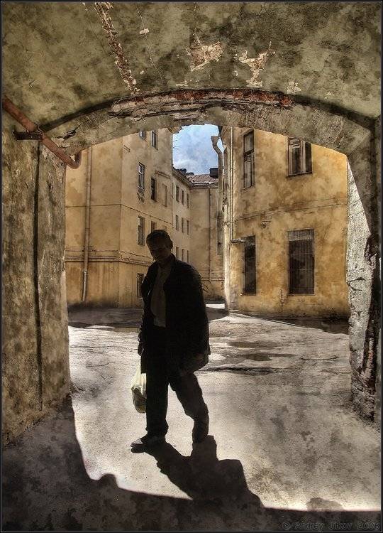 питер, двор, арка, город, Андрей Житков