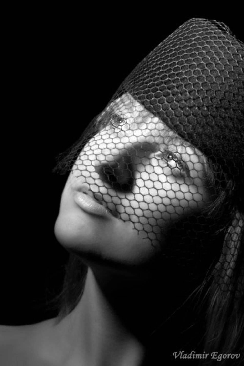 шляпка, вуаль, ретро, студия, Vladimir Egorov