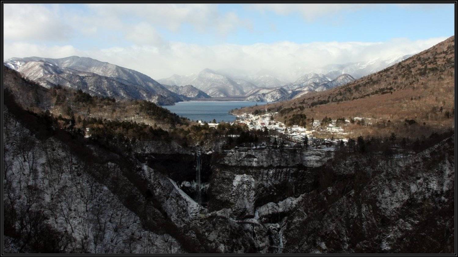 япония, озеро, никко, водопад, горы, небо, чужензи, Gemini