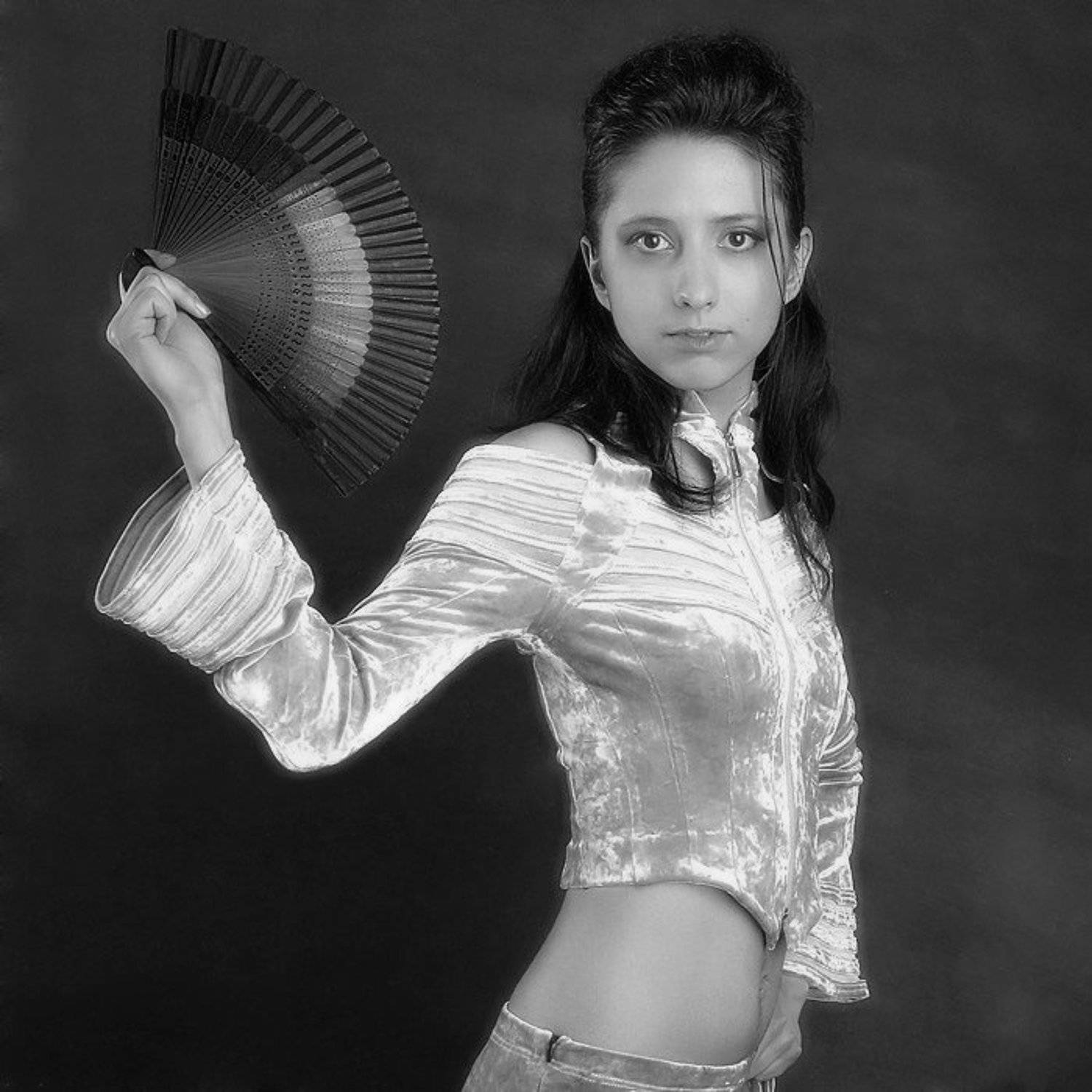 девушка веер взмах, Борис Никитин