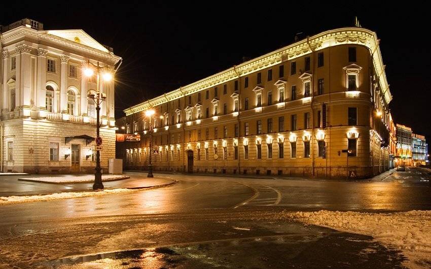 петербург, зима, ночь, Kirill Shapovalov