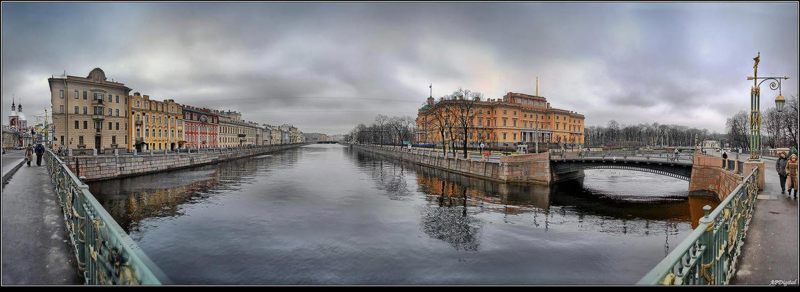 питер михайловский замок Взгляд с Пантелеймоновского моста фото превью
