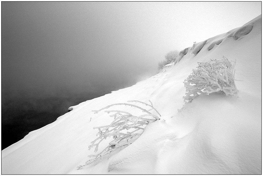 зима, сумерки, мороз, река, туман, снег, Григорий Иващенко