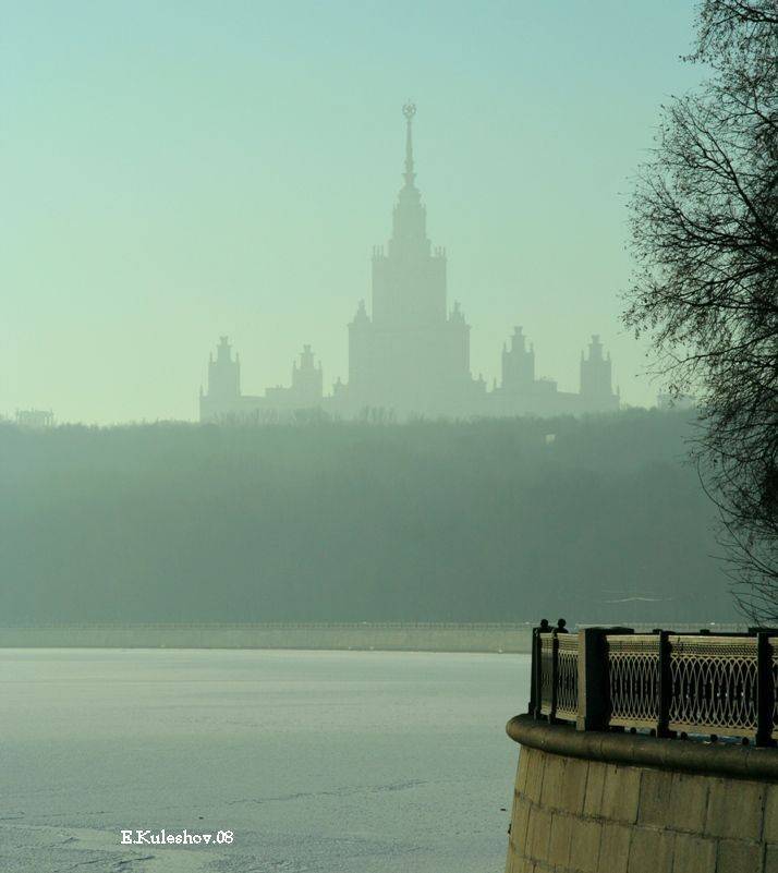 город,москва,университет,зима,река,воробьёвы горы,кулешов, Кулешов Евгений