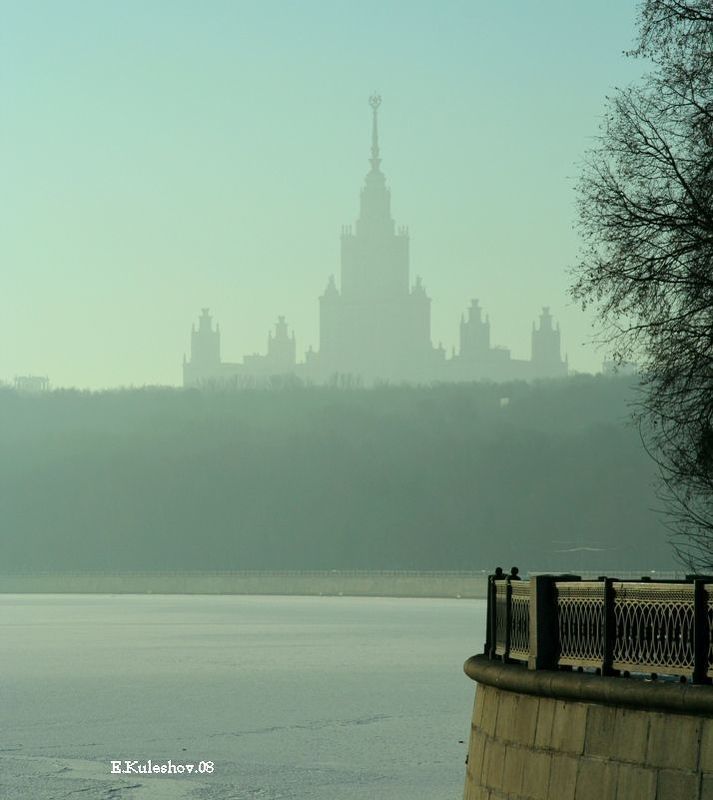 город,москва,университет,зима,река,воробьёвы горы,кулешов Фантом... фото превью