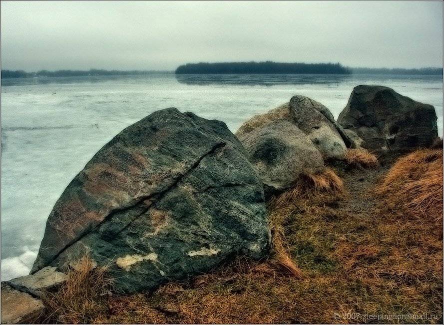 пейзаж, зима, озеро, pilgrim, Pilgrim