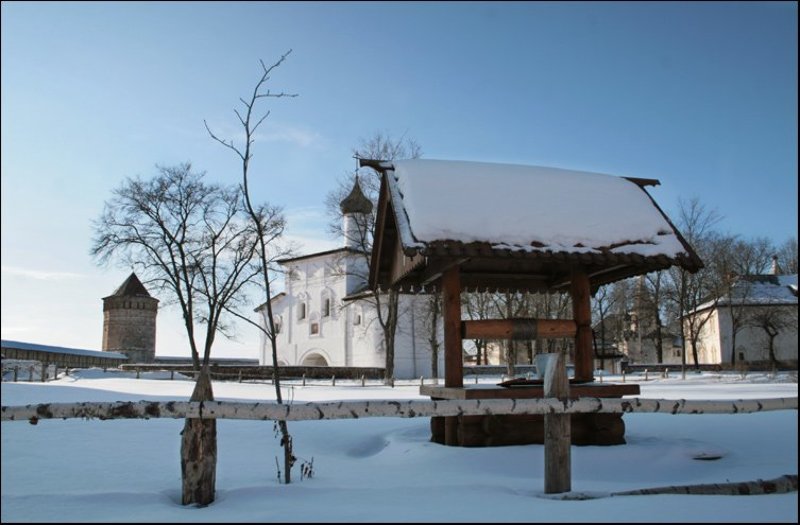 суздаль, зима, мороз, колодец, храм зимняя_морозная фото превью