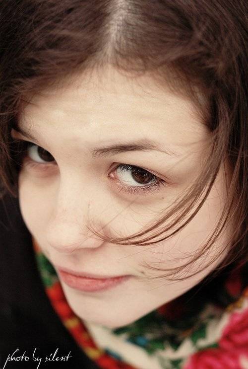 амели, глаза, шарфик, Silent