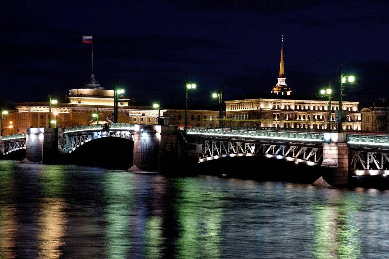 питер, зима, ночь, мост, непогода, нева, Kaiser Sozo