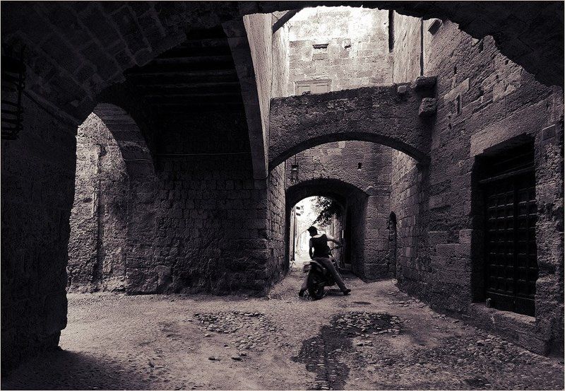 Греция, переулок, подворотни, родос, улица *** фото превью