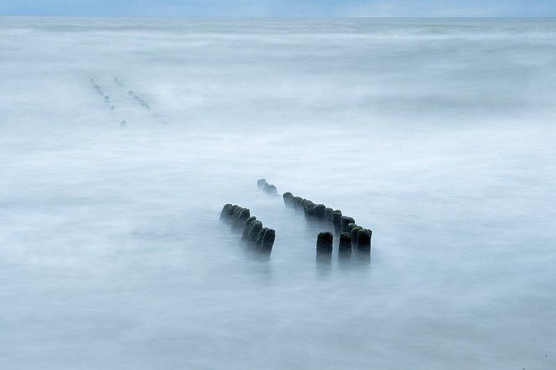 море, пейзаж, туман  фото превью