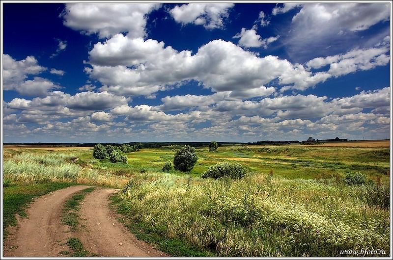 лето Лето, дорога, облака фото превью