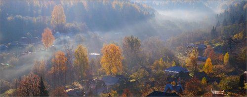 Осенний туман Заречья.